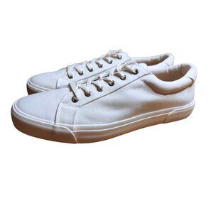 New Republic Men's Bowery White Canvas Sneaker Size 13